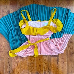 Midi Dress Pleated Skirt Size 6